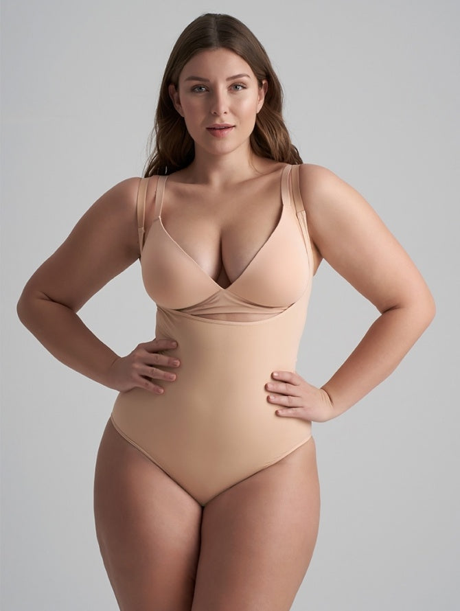 Stiprios kompresijos formuojantis bodis SOFT TOUCH OPEN BUST NUDE