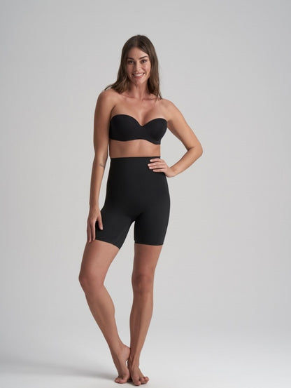 Itin stiprios kompresijos besiūliai formuojantys šortukai WAIST CONTROL BLACK