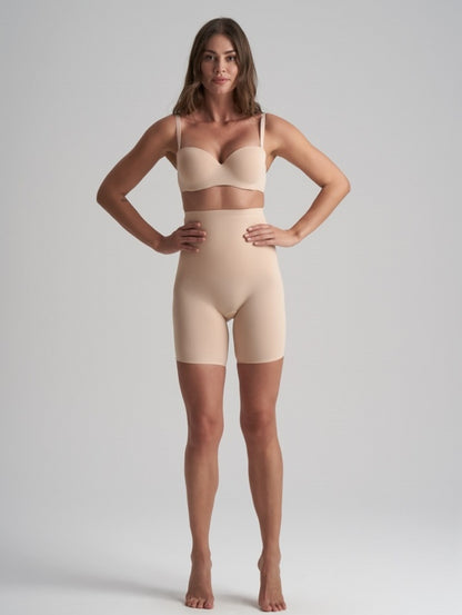 Itin stiprios kompresijos besiūliai formuojantys šortukai WAIST CONTROL NUDE